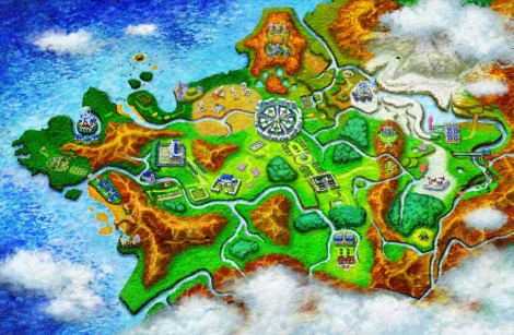 Seeming to draw heavily from European influences, the Kalos region is made up of Coastal, Central, and Mountain regions with the style- and technology-driven Lumiose City as its epicenter.